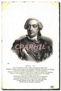 Old Postcard King Louis XV of France