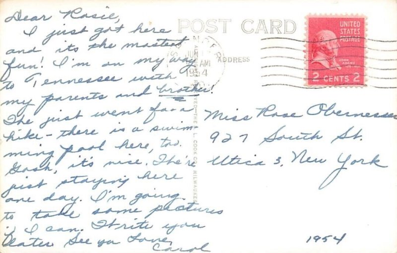 RPPC Canyon Inn McCormicks Creek State Park Real Photo Spencer Indiana IN P587 