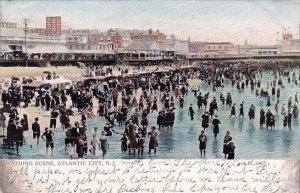 Bathing Scene Atlantic City New Jersey 1908