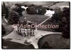 Postcard Modern Noyen Sarthe house Aerial View of Young SNCF Rives Chateau Sa...