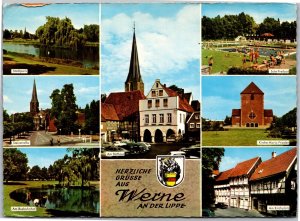 Postcard  Germany Greetings from Werne multiview