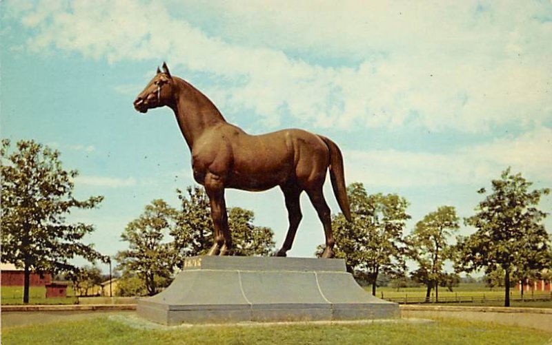 Man O War Statue, Lexington, KY USA Horse Racing Unused 