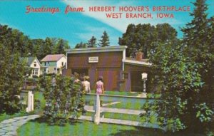 Greetings From Herbert Hoover's Birthplace West Branch Iowa Showing Jess...