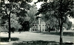 RPPC House Building Manistique Michigan MI - Unused Postcard