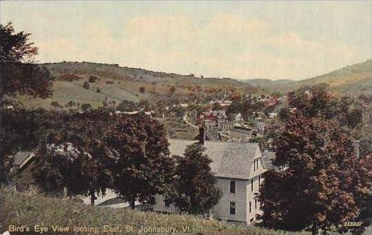 Vermont Saint Johnsbury Birds Eye View Looking East 1913