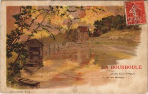 CPA La BOURBOULE-Usine Electrique et Lac du Barrage LITHO (46437)