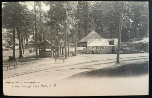 Vintage Postcard 1901-07 Cayuga Lake Park Seneca Falls New York *ROTOGRAPH CARD*