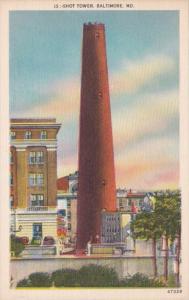 Maryland Baltimore Shot Tower Fayette and Front Streets Curteich