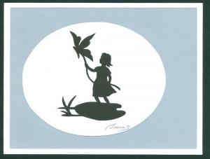 Denmark. 1 Card. Original  Paper Cut . H.C. Andersen.Motif.