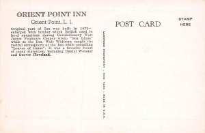 Orient Point Inn, Orient Point, Long Island, N.Y.,  Early Postcard, Unused