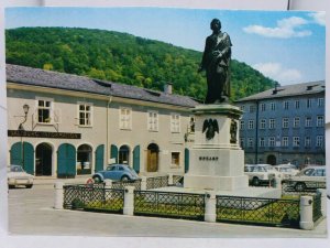 Vintage Postcard Statue Monument of Mozart Salzburg Austria 1970s