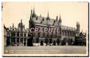 Old Postcard Brugge Kanselari (Vreitegereht) Stadhuis hp Basiliek Blood Christi