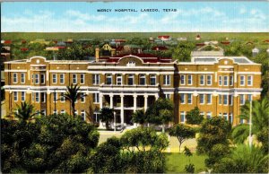 View of Mercy Hospital, Laredo TX Vintage Postcard L47