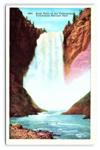 Great Falls Yellowstone National Park Wyoming Postcard