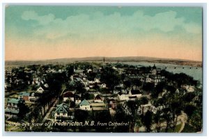 c1910 Birds-Eye View of Fredericton New Brunswick Canada Tuck Art Postcard