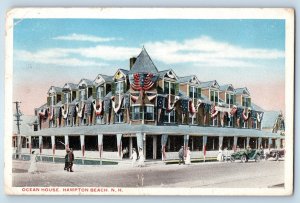 1920 Hampton Beach New Hampshire NH Vintage Postcard Ocean House Building Posted