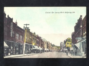 HOT SPRINGS ARKANSAS DOWNTOWN STREET SCENE VINTAGE POSTCARD STORES