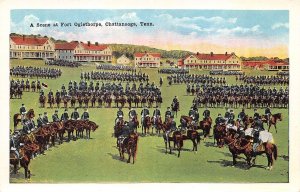 Chattanooga Tennessee Fort Oglethorpe Scene, White Border Vintage Postcard U8122