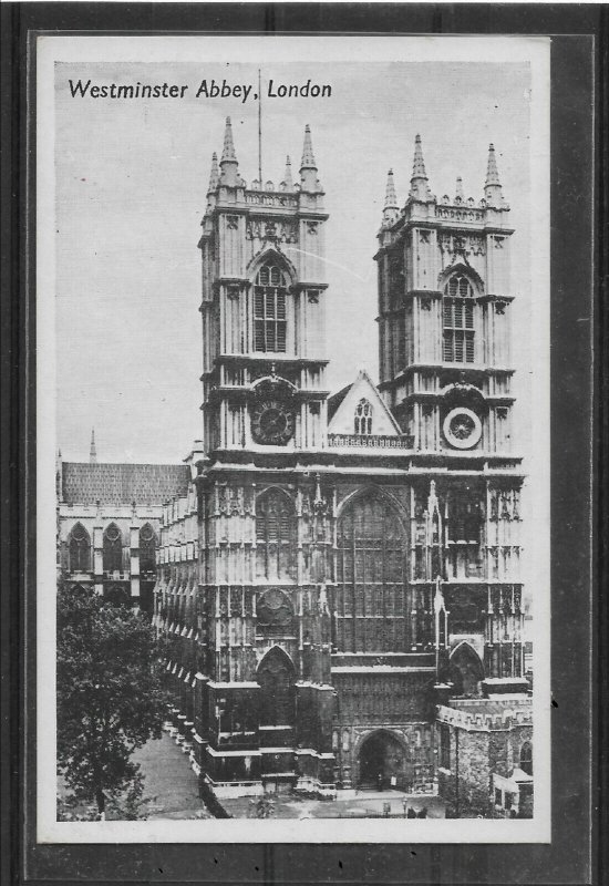Postcard UK London, Westminster Abbey, Gothic Architecture, VF Unposted