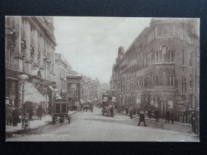 Birmingham NEW STREET Animated Scene c1905 Postcard by Lewis's of Bull Street