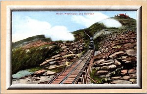 Mount Washington Railroad Train Antique Postcard PM Cancel WOB Note Germany