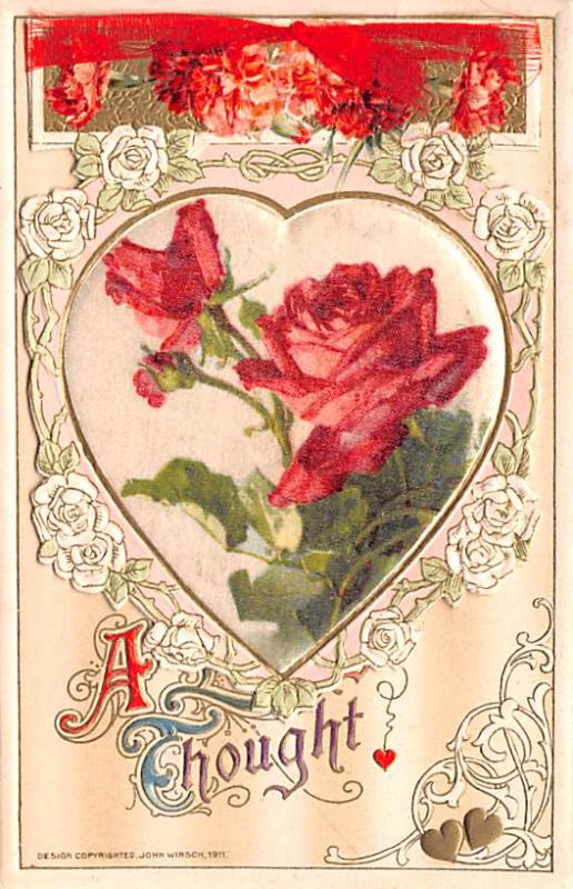 Mechanical, opens up into a nice greeting card Valentines Day 1912 