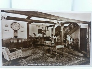 Vintage Rp Postcard Interior of the Rose and Crown Hotel Tonbridge Kent