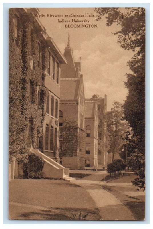 1914 Wylie Kirkwood Science Halls Indiana University Bloomington IN Postcard