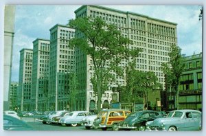 Detroit Michigan MI Postcard General Motors Building West Grand Boulevard 1960