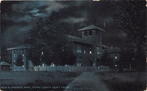 J30/ Alamogordo New Mexico Postcard c10 Night Otero County Court House 269