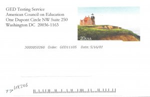 US UX306 used. 1999  The Block Island Lighthouse.