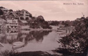 Mosmans Bay Sydney Boats Real Photo Old Postcard