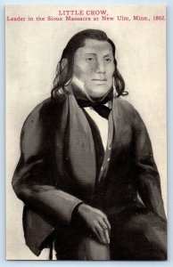 Native American Postcard Little Crow Leader In Sioux Massacre At New Ulm MN
