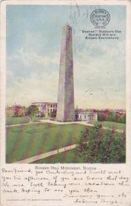 Massachusetts Boston Bunker Hill Monument 1908