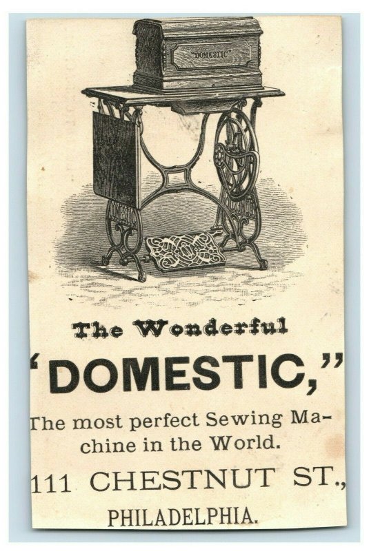 1870s Domestic Sewing Machine Uncle Sam Cannon San Francisco China P213 