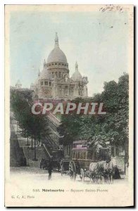 Postcard Old Montmartre St. Peter Square