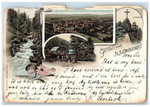 c1905 Greetings from Ilsenburg Saxony-Anhalt Germany Multiview Postcard