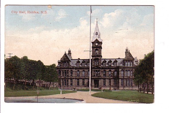 City Hall with Clock Tower, Halifax, Nova Scotia, Used 1908