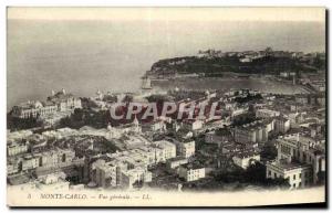 Old Postcard Monte Carlo Vue generale