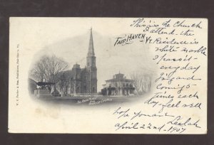FAIR FAVEN VERMONT SOUTH PARK PLACE BAPTIST CHURCH 1907 VINTAGE POSTCARD