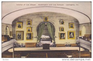 Interior Of Lee Chapel, Washington & Lee Campus, Lexington, Virginia, 1900-1910s