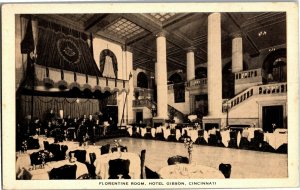 Florentine Room Restaurant Dance Floor Hotel Gibson Cincinnati OH Postcard G26