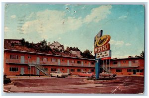 Elko Nevada Postcard Stampede Motel Building Exterior View 1962 Vintage Antique