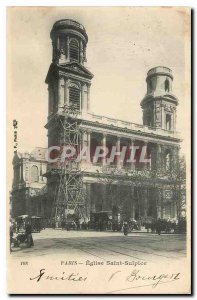 Old Postcard Paris Saint Sulpice Church