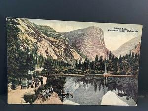 Postcard Early View of Mirror Lake, Yosemite Valley in California.  U1