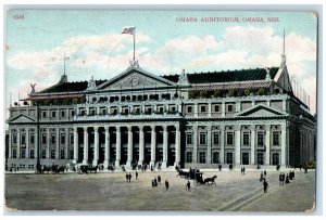 1907 Omaha Auditorium Omaha Nebraska NE Corning Iowa IA Antique Postcard 