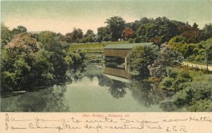 Postcard Vermont Rutland 1906 Dorr Bridge Langsdorf undivided 23-843