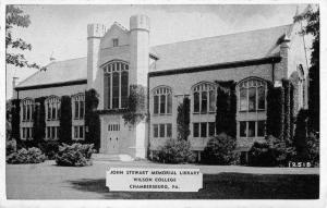 Chamberburg Pennsylvania Stewart Memorial Library Antique Postcard K59858