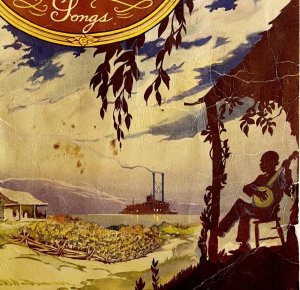 1940 Stephen Foster Songs Booklet Cover Banjo Ephemera 1940 Antique DWN10A