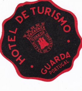 Portugal Guarda Hotel De Turismo Vintage Luggage Label sk2805